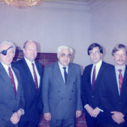 Richard Rahn, James Miller III, last communist Prime Minister Andrey Lukanov, Mark  Bloomfield, Ronald Utt.
